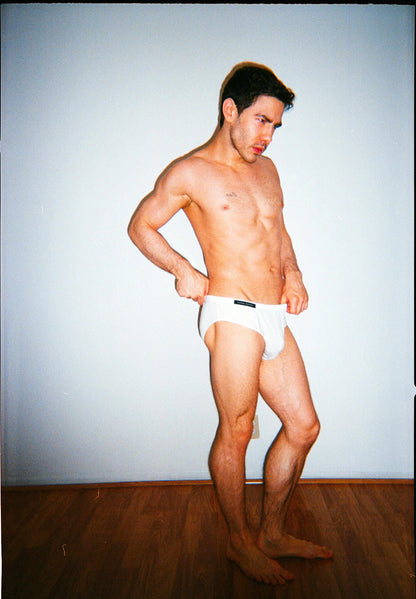 Dominic Albano Collection men's white Tencel brief underwear