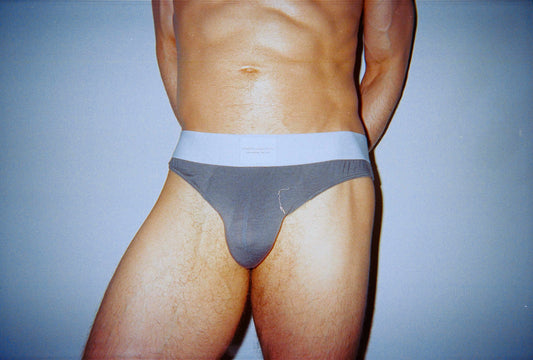 Dominic Albano Collection charcoal gray men's Tencel Lyocell brief underwear