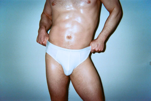 Ribbed Tencel Brief - White